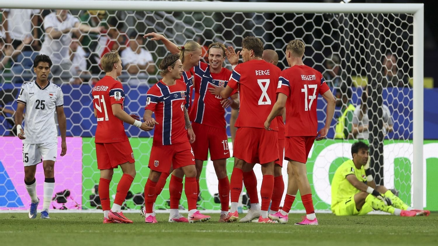 Noruega derrotó por  4 a 1 a Iraq en un partido electrizante