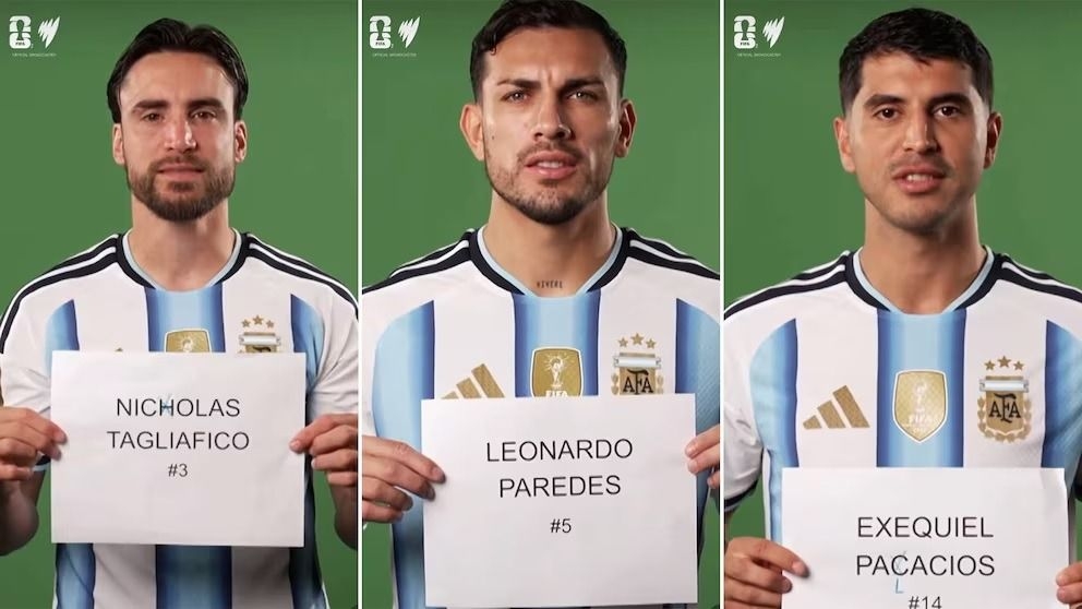 Los errores en los nombres del plantel argentino en un video de la organización del Mundial