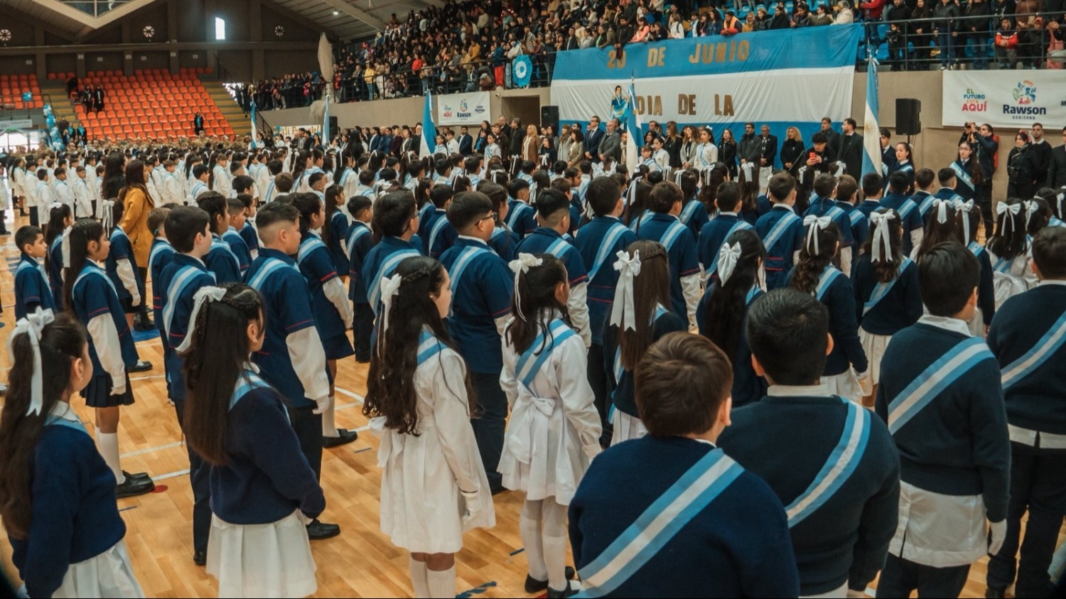 Más de 1.400 estudiantes de Rawson prometerán lealtad a la Bandera