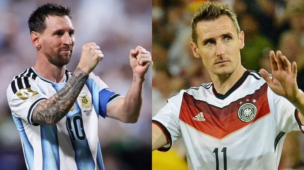 "El mejor de todos los tiempos", Klose felicitó a Messi por su récord