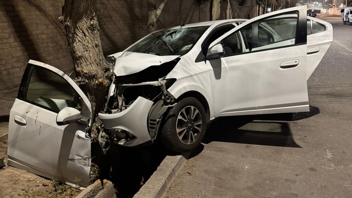 Accidente y muerte tras embestir a una camioneta y chocar un árbol