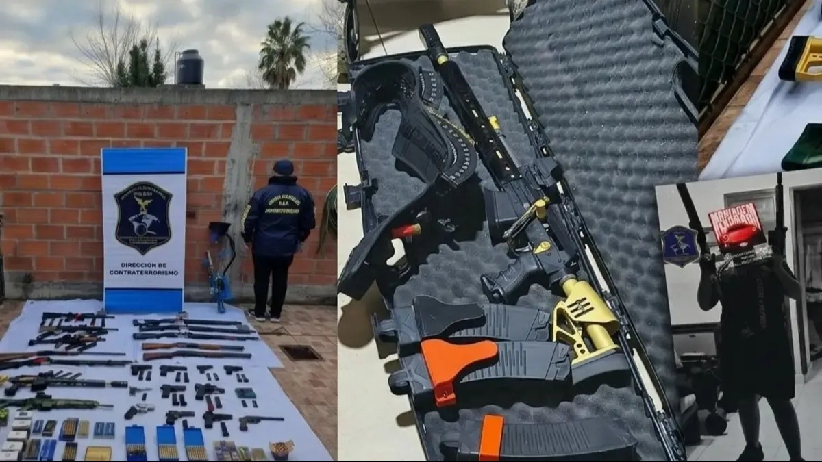 Allanamiento en la casa de un adolescente de 16 años que tenía 25 armas