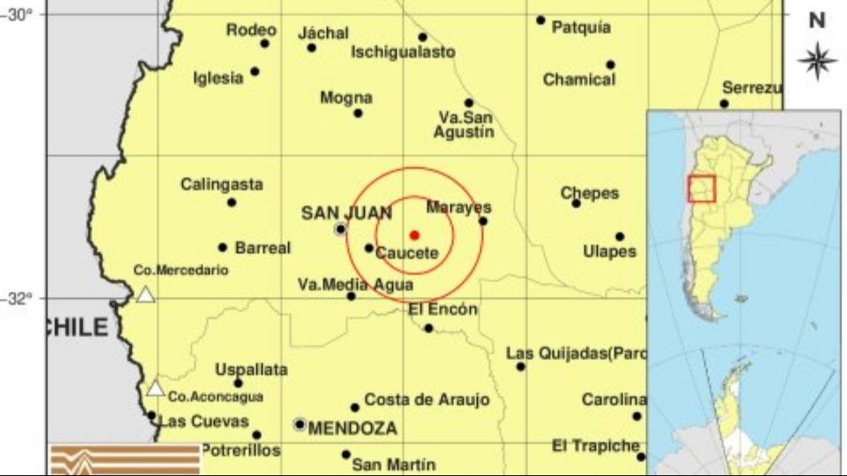 Jugaba la Scaloneta y tembló en San Juan: el movimiento fue de 4.3