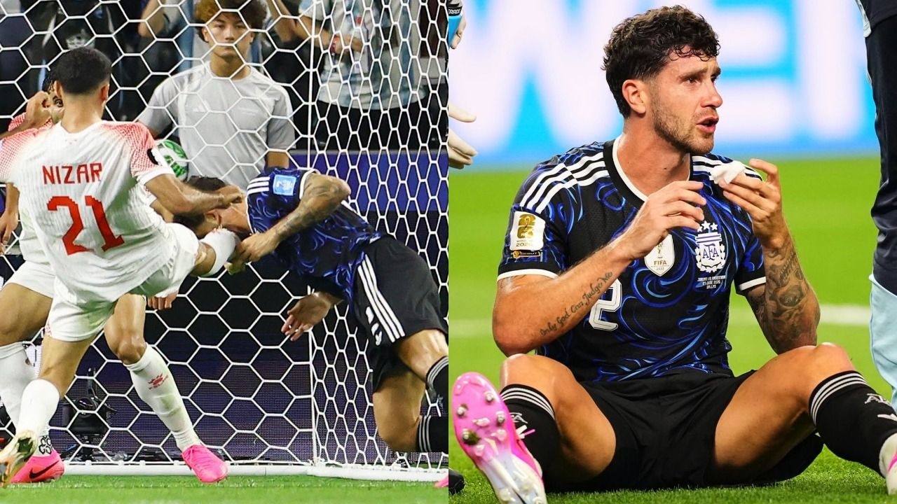 Así fue la brutal patada a Senesi terminó en penal y gol de Lautaro Martínez
