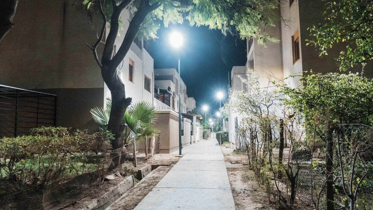 Rawson inauguró nueva iluminación en el Barrio Teniente Silva