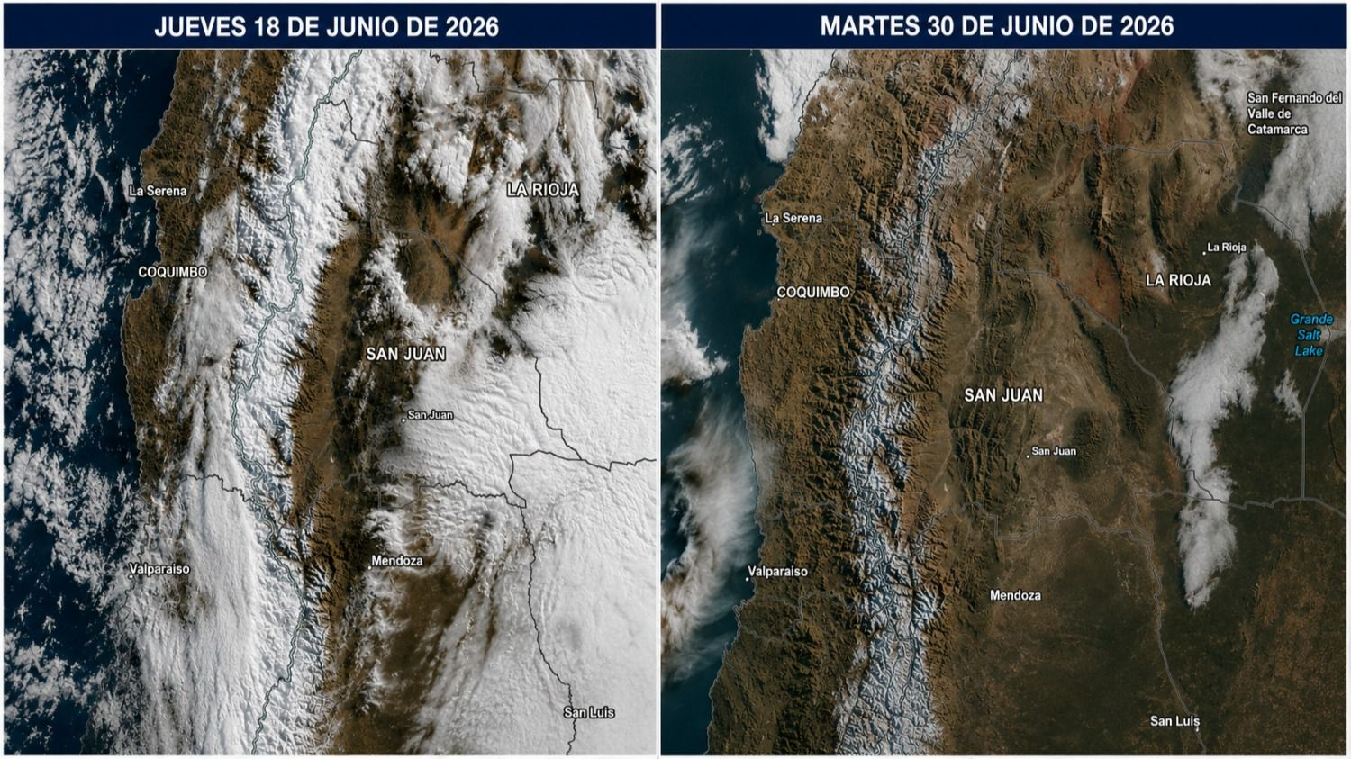 En 12 días desapareció gran parte de la nieve caída en cordillera