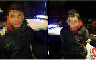 Cayeron dos ladrones en medio de un robo a un local comercial