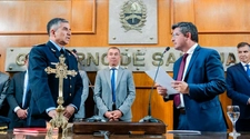 Orrego tomó juramento a Álvarez, el flamante jefe de la Policía de San Juan