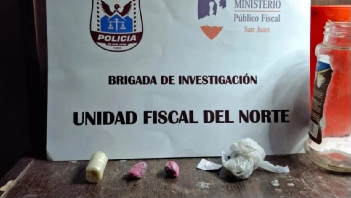 Hallaron cocaína rosa y marihuana durante un allanamiento en Jáchal