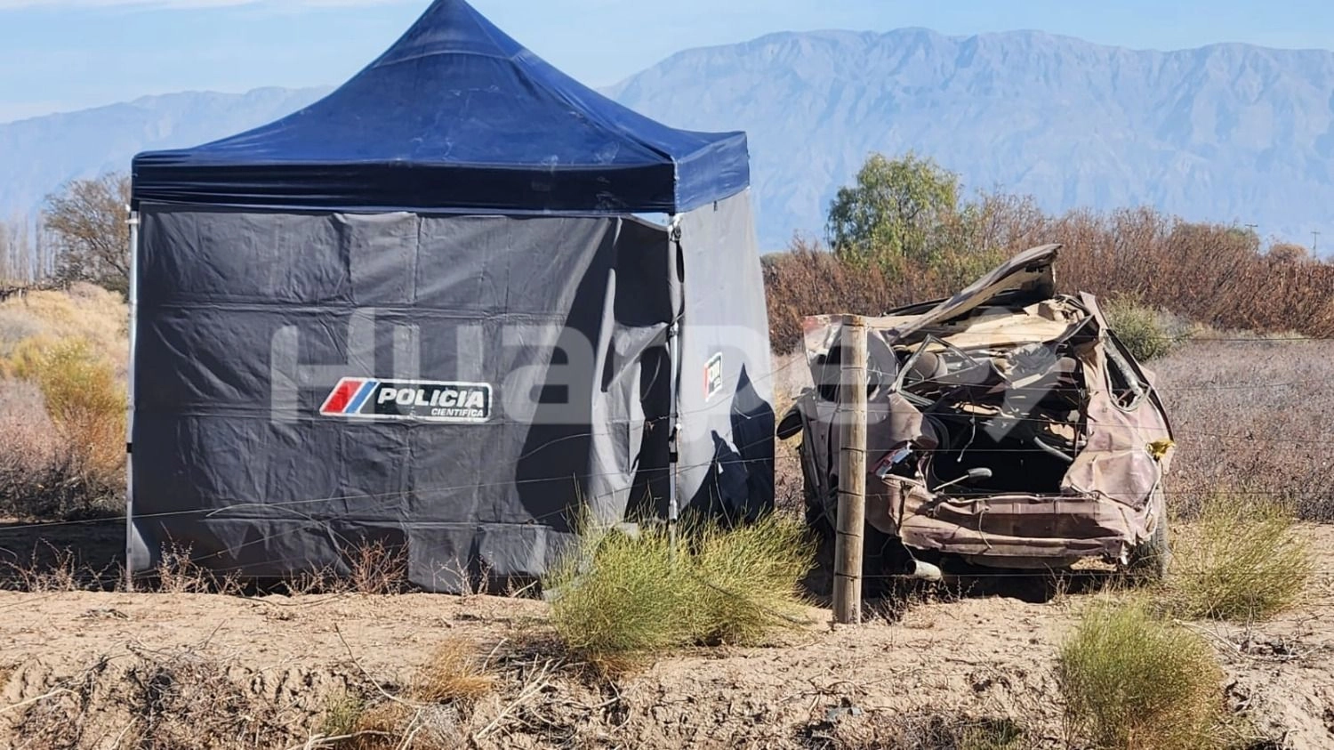 Un muerto y dos heridos tras terrible vuelco en 9 de Julio