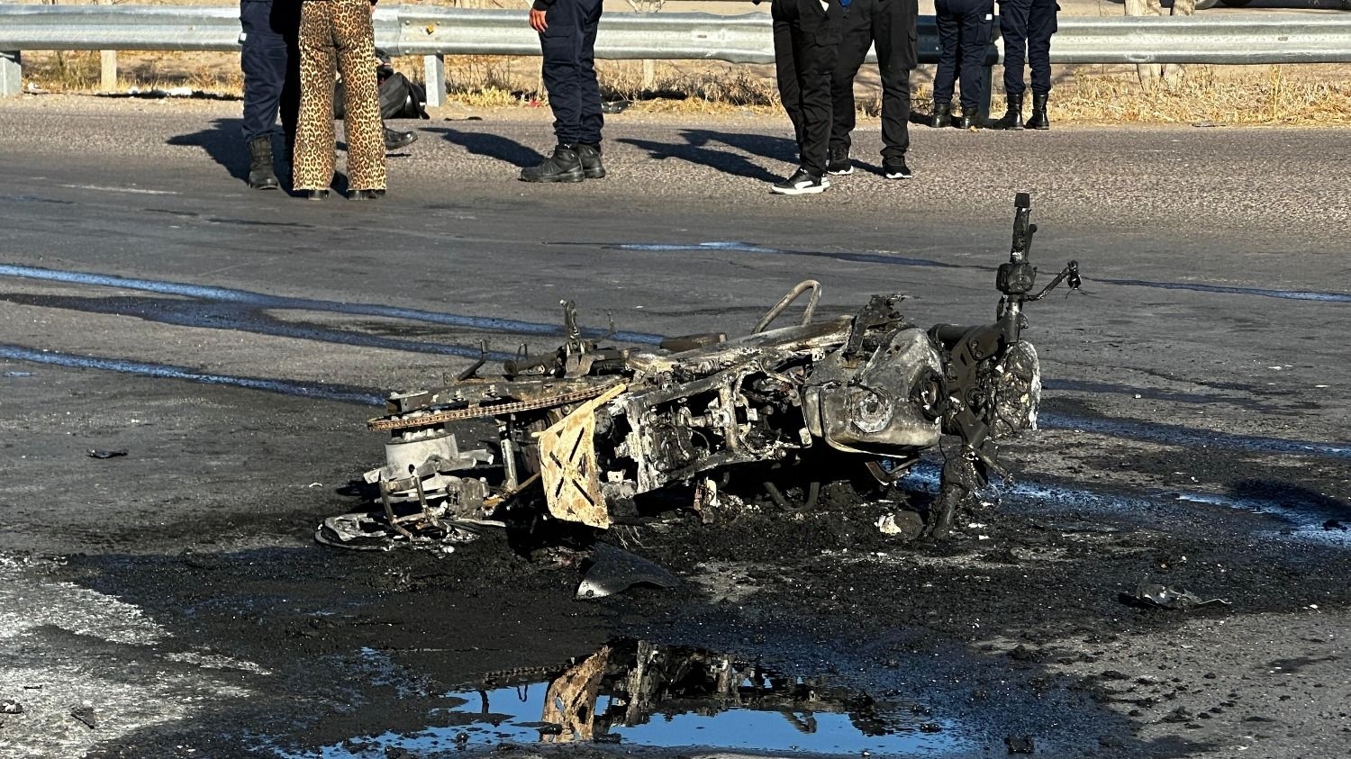 Murió el joven que chocó y se le incendió la moto en Ruta 20 y Gorriti