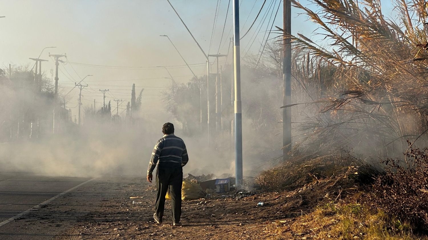 Quema de cañas y basura generó alarma entre vecinos de Pocito