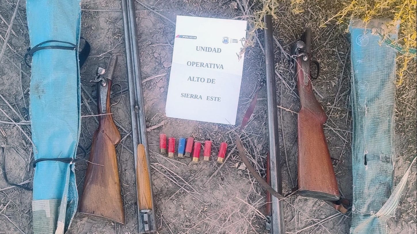 Detuvieron a dos hombres por portar escopetas sin autorización