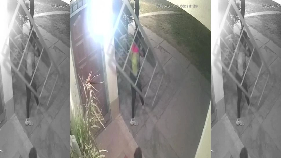 Robaron una puerta reja de una casa y una cámara de seguridad captó el hecho