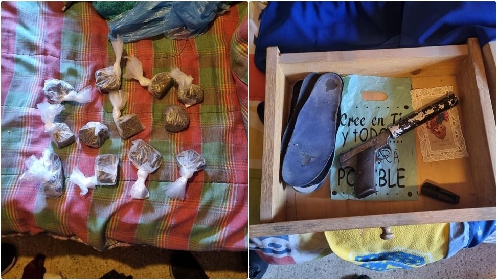Secuestraron cuatro kilos de marihuana, armas y municiones en Rawson