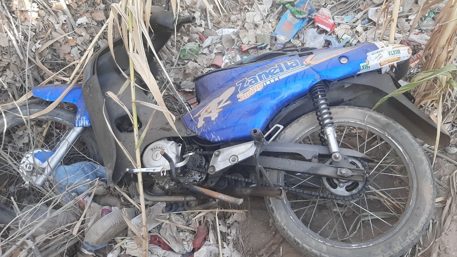 Albardón: se robaron una moto y la encontraron en un cañaveral