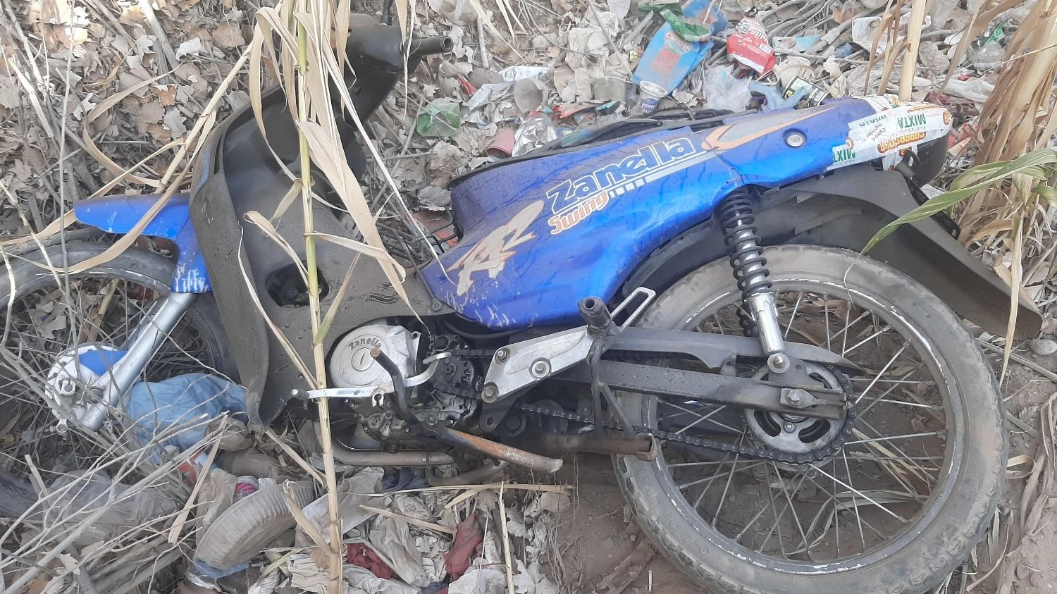 Albardón: se robaron una moto y la encontraron en un cañaveral
