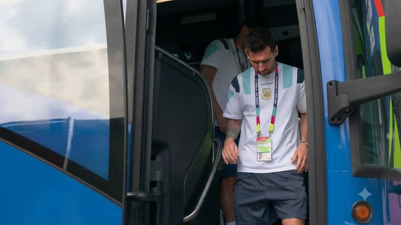 La Selección Argentina ya llegó al estadio para enfrentar a Cabo Verde