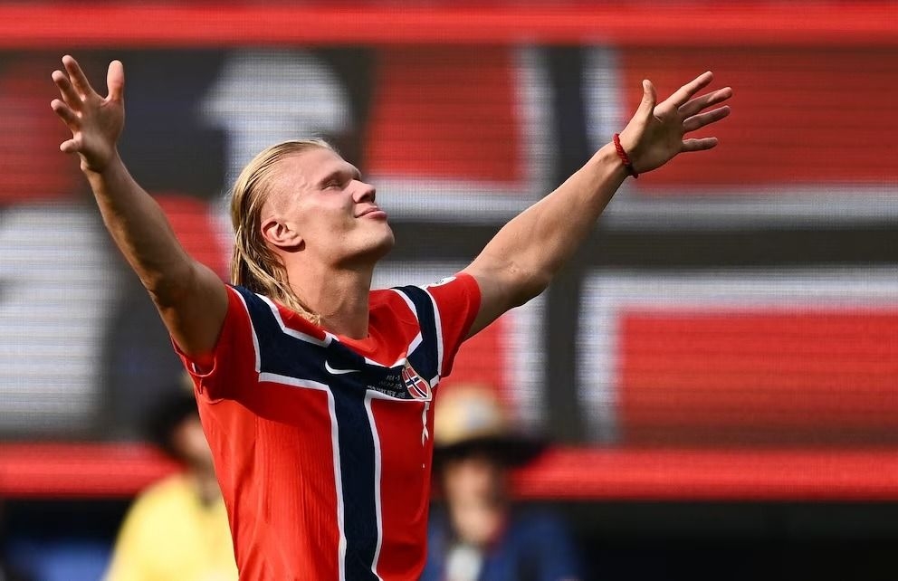 Cómo fueron los goles de Haaland para el triunfo noruego