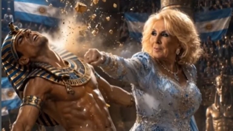 El increíble video con IA de Mirtha Legrand peleando contra Tutankamón