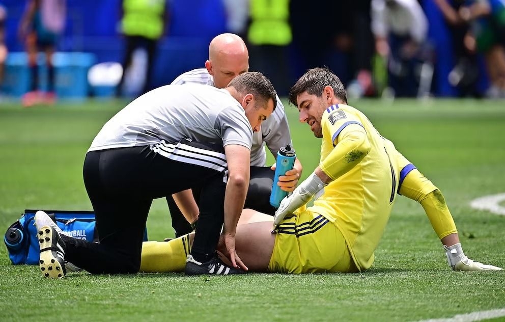 El desgarrador llanto de Thibaut Courtois por su lesión ante el partido Bélgica y España
