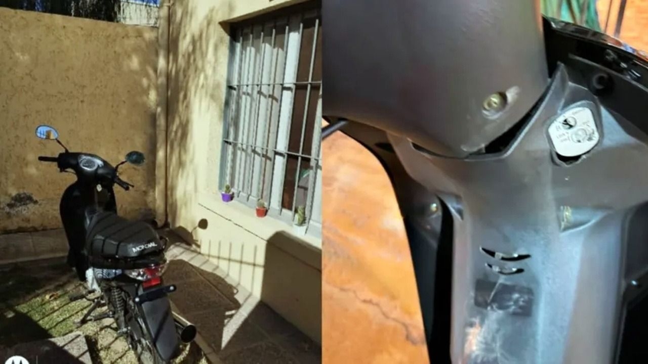 Un hombre fue atrapado mientras desarmaba una moto robada