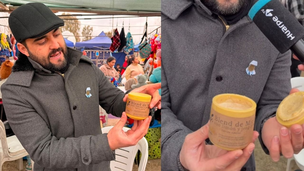 El emprendimiento Doree Mieles presentó un frasco de cera de abeja para su miel