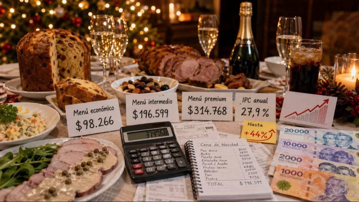 Navidad: el costo de la cena subió más que la inflación