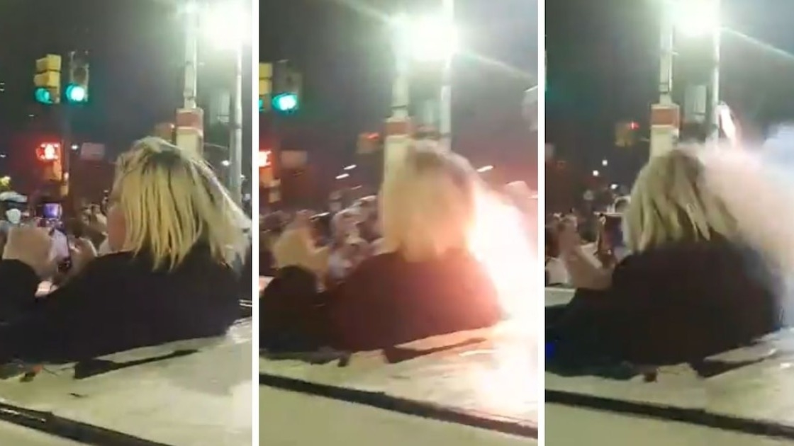 Agredieron a una famosa y le explotaron una cañita voladora en la cara