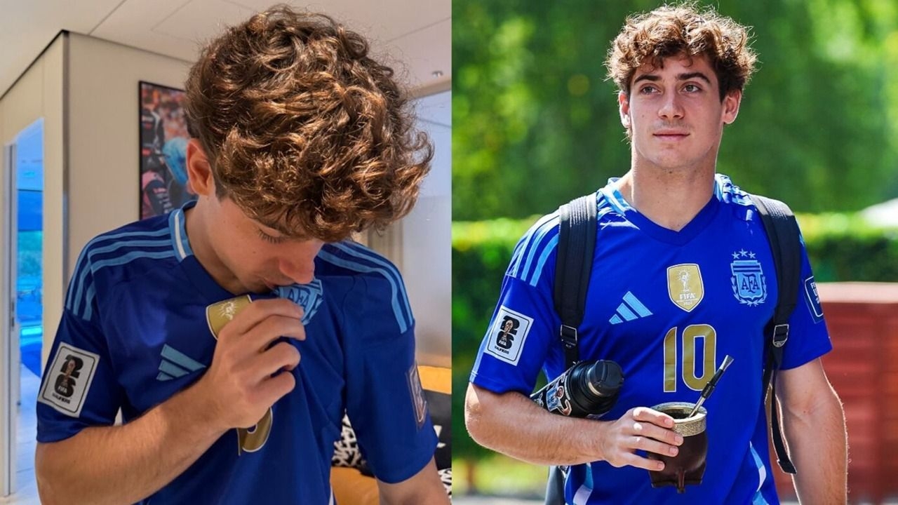 Colapinto llegó con la camiseta argentina y pidió "un minuto de silencio"