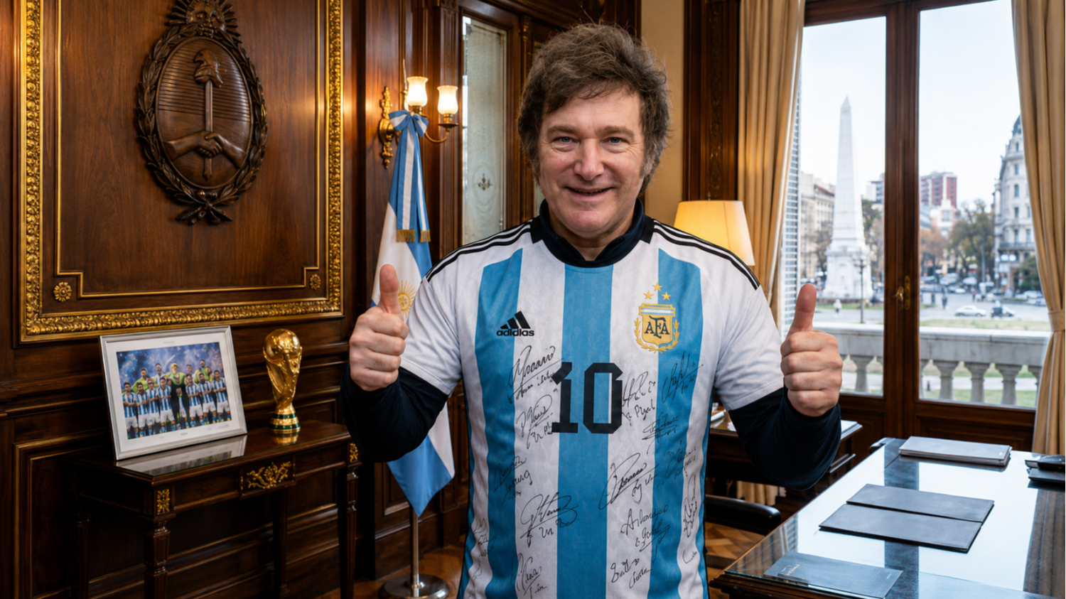 Milei no estará en la final entre Argentina y España: qué dijo