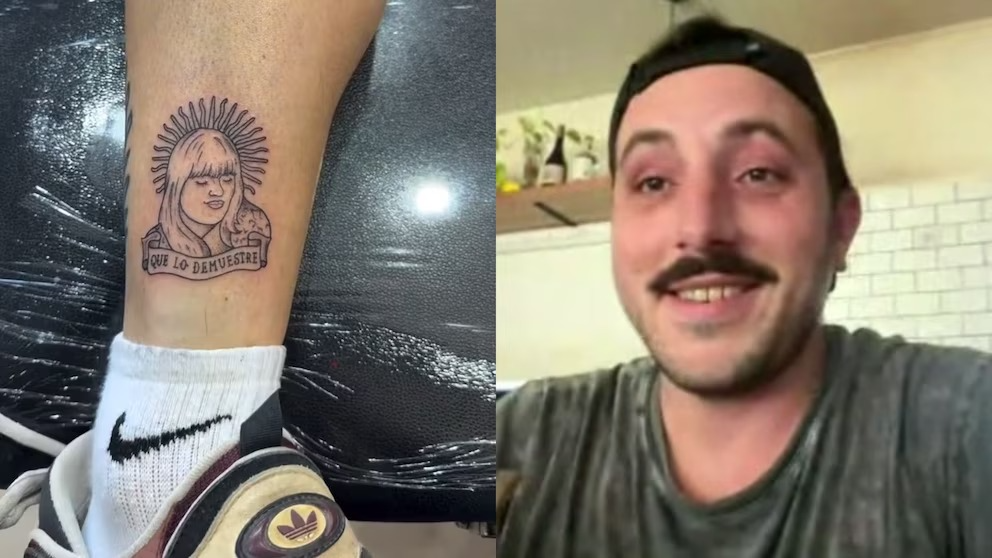 Prometió tatuarse a Morena Rial si Argentina eliminaba a Inglaterra y cumplió