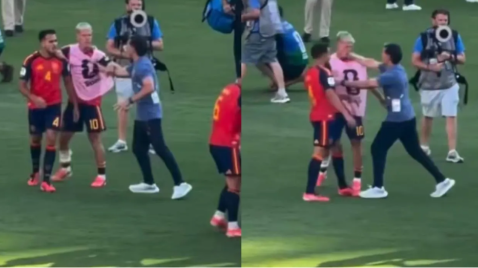 La trompada del Ratón Ayala a Dani Olmo tras la final del Mundial 2026