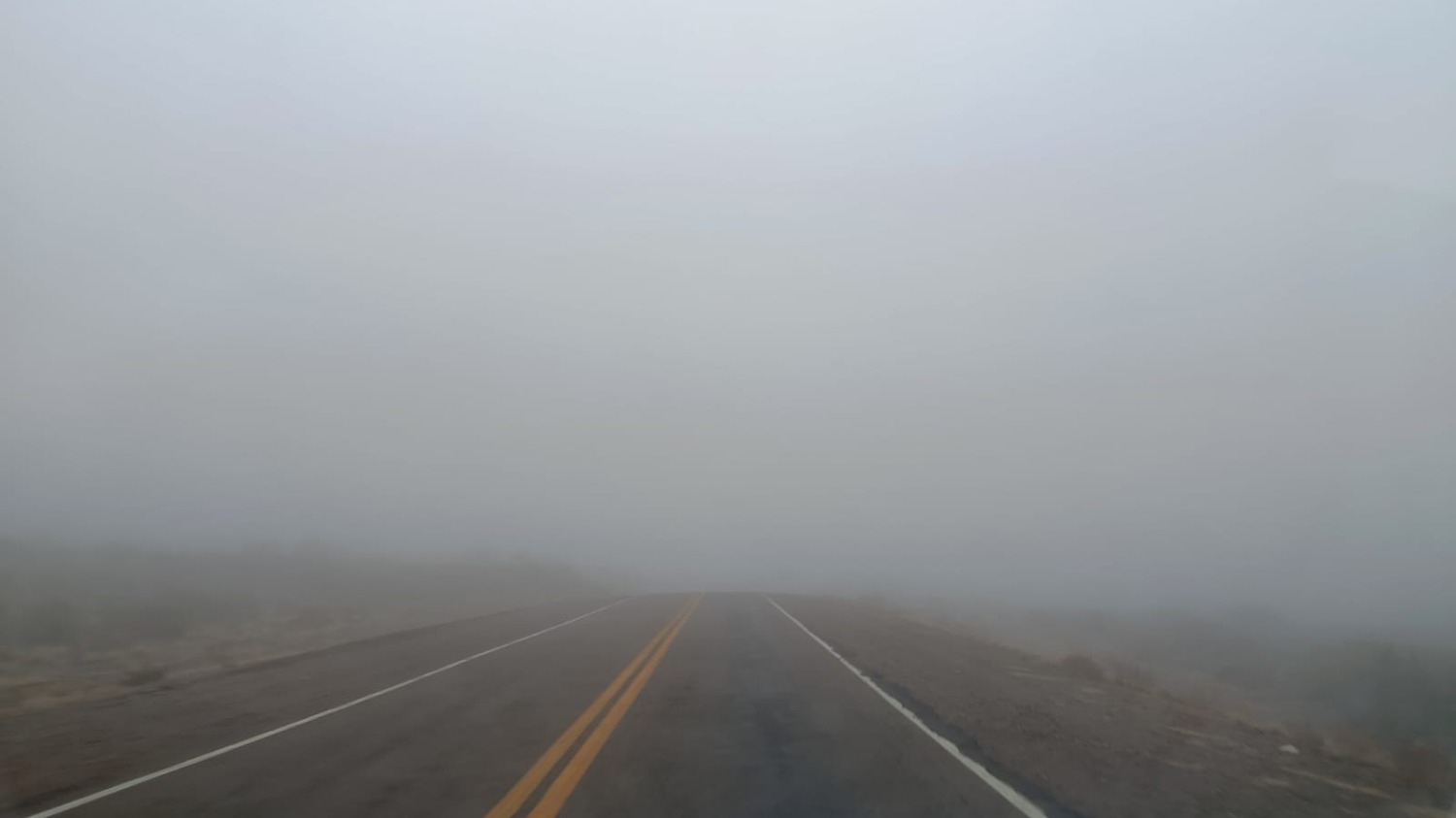 Vialidad advirtió por niebla y baja visibilidad en dos rutas sanjuaninas