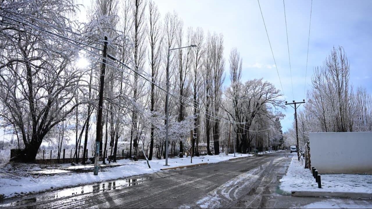 Cinco familias y un camión varado fueron asistidos por el temporal de nieve