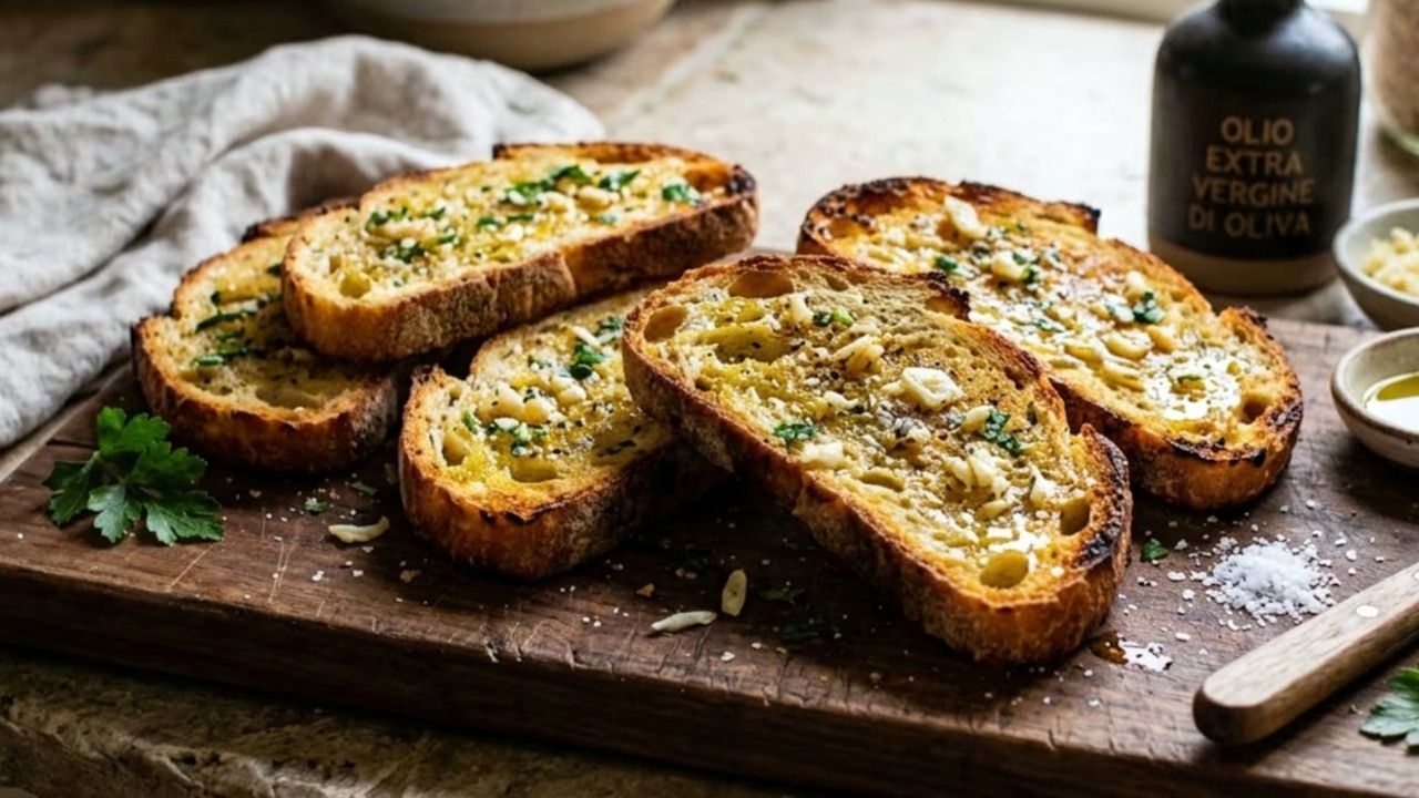 El pan de ajo que se hace en sartén y está listo en solo cinco minutos