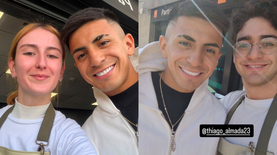 La sorpresiva llegada de Thiago Almada revolucionó el aeropuerto sanjuanino