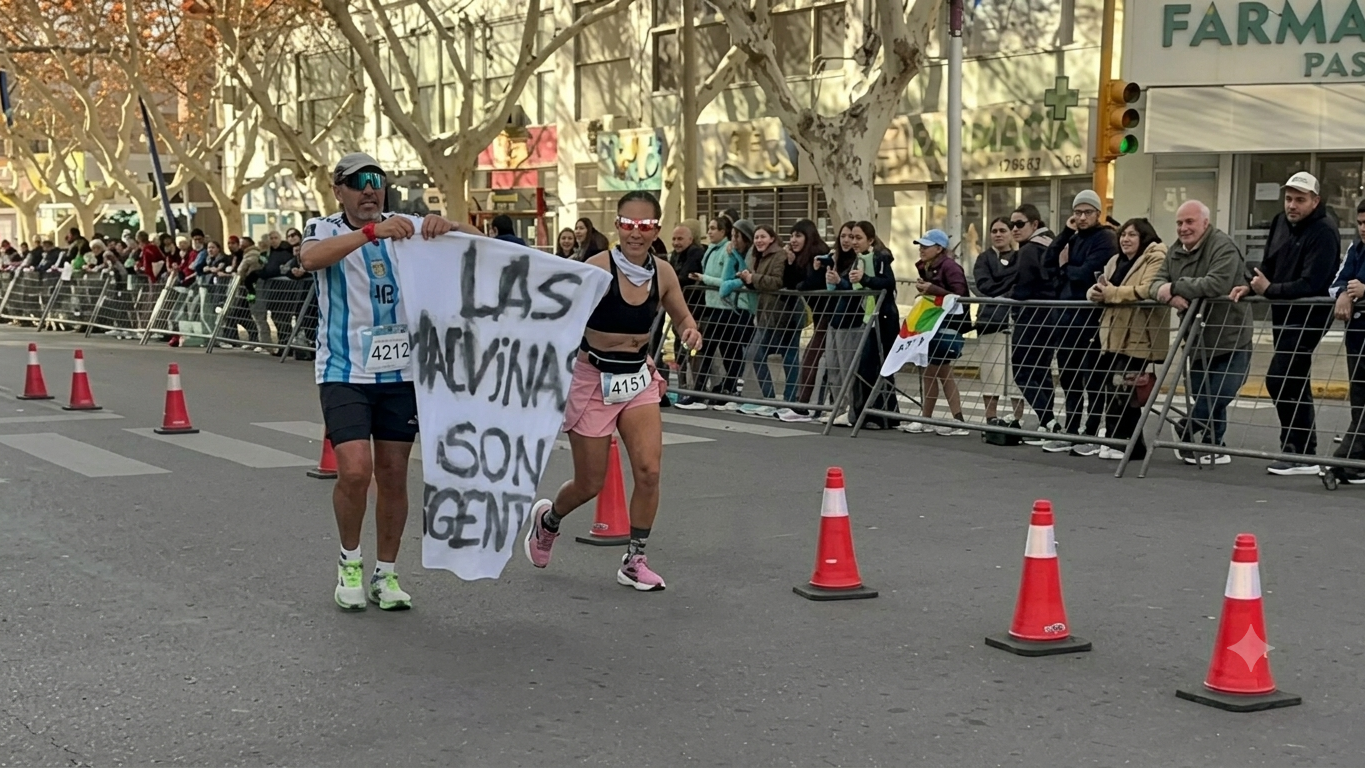 El homenaje a Malvinas que emocionó en la Maratón Internacional de San Juan