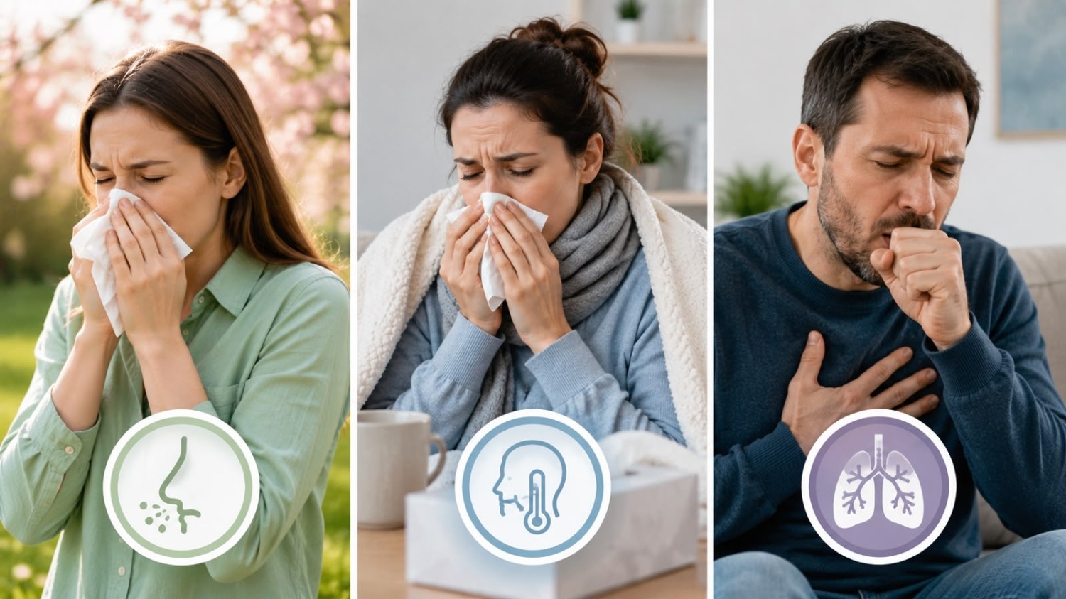 Cómo distinguir una alergia, una gripe y una neumonía a tiempo