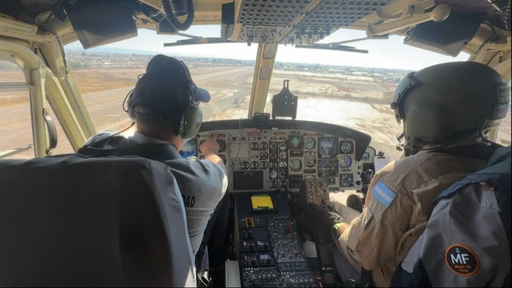 La última foto que envió un tripulante antes del accidente aéreo en Valle Fértil 
