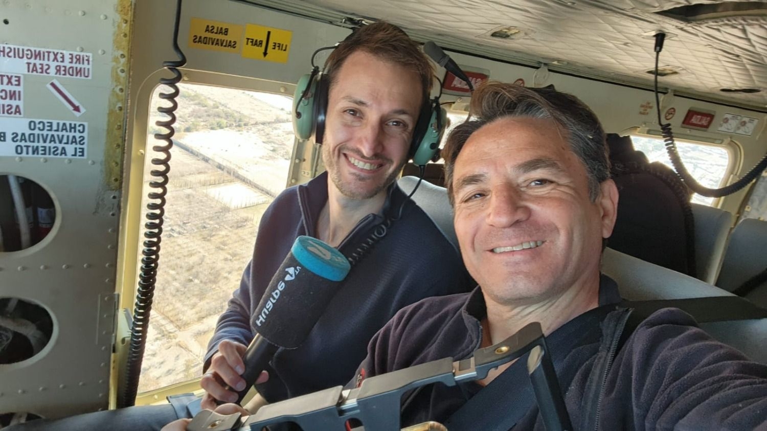 Periodistas de DIARIO HUARPE volaron en el helicóptero un día antes del accidente fatal