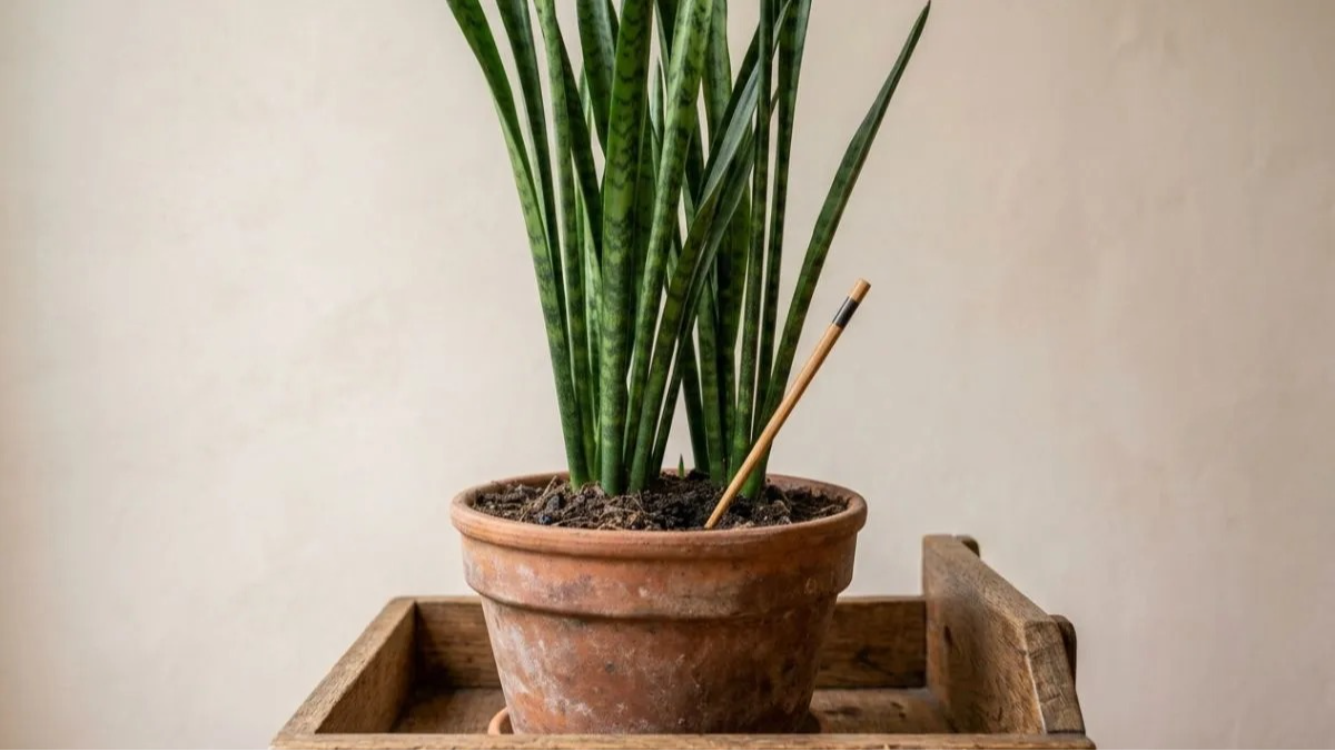 El truco de los palitos de sushi para saber cuándo regar una sansevieria