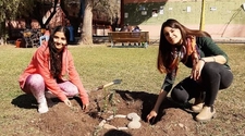 Alumnos plantaron árboles en la FACSO “para ayudar a salvar el planeta”