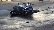 Un motociclista se cayó y terminó con fractura de clavícula 