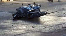 Un motociclista se cayó y terminó con fractura de clavícula 