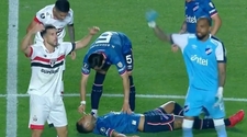 Un jugador de Nacional se desmayó en el duelo contra San Pablo