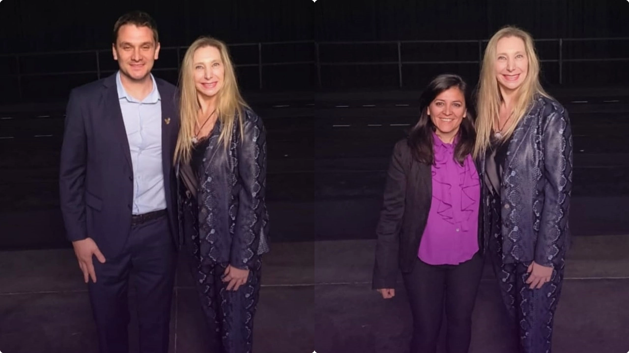 Abel Chiconi y Cristina Tejada integraron el retrato oficial de candidatos junto a Javier y Karina Milei.