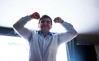 Andino en su primer discurso en el PJ como candidato: “Somos la única alternativa”