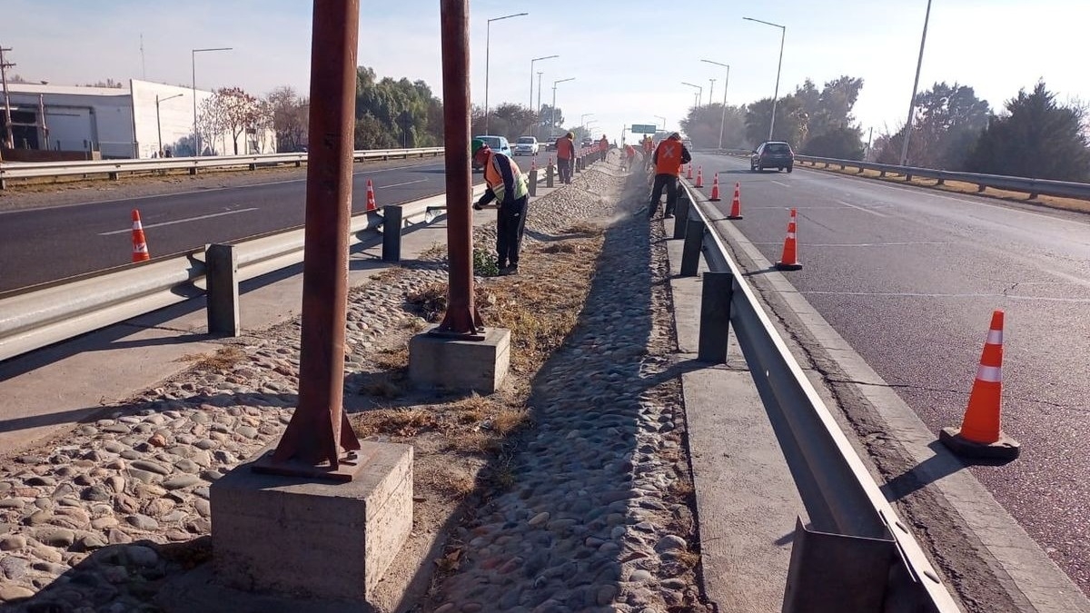 La bajada de la 9 de Julio en la Circunvalación por obras de mantenimiento