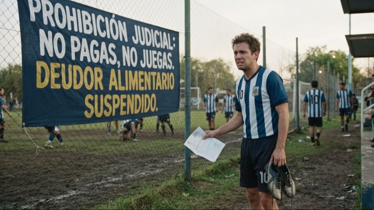 No pagaba la cuota alimentaria y la Justicia le prohibió jugar al fútbol